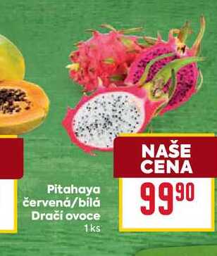 Pitahaya červená/bílá Dračí ovoce 1ks