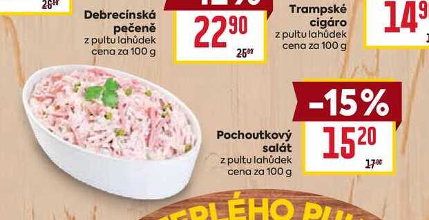 Pochoutkový salát z pultu lahůdek cena za 100g