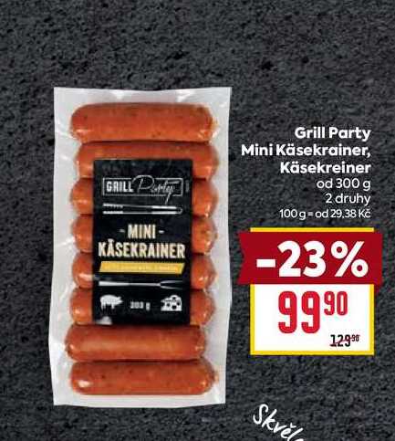 Grill Party Mini Käsekrainer, Käsekreiner od 300 g 
