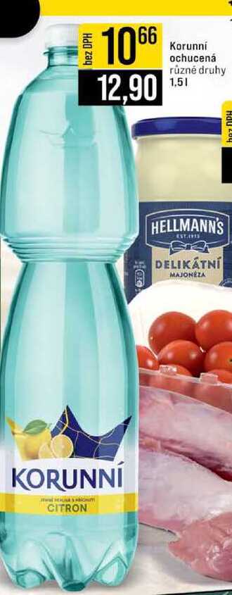 Korunní ochucená různé druhy 1,5l