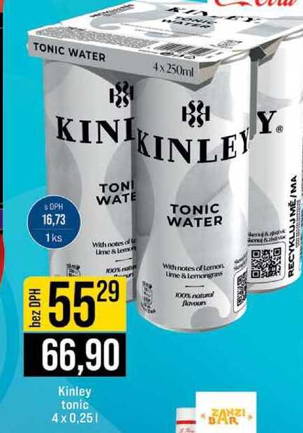 Kinley tonic 4x0,25l