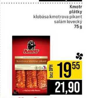 Kmotr plátky klobása kmotrova pikant salám lovecký 75g
