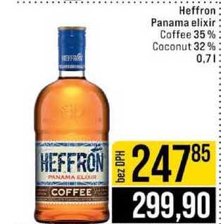 Heffron Panama elixir Coffee 35% Coconut 32% 0,7l