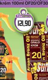 SUN Argan opalovací krém 100ml OF20