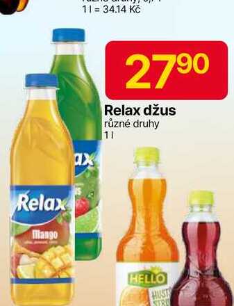 Relax džus různé druhy 1l