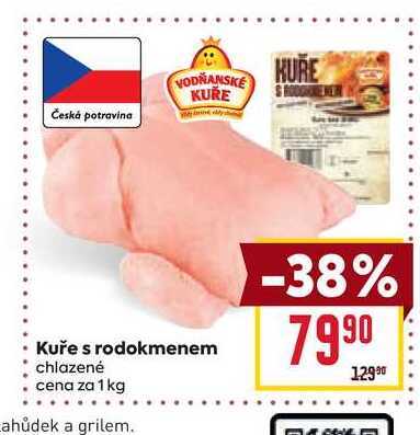 Kuře s rodokmenem chlazené cena za 1 kg 