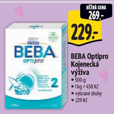 BEBA Optipro Kojenecká výživa, 500 g