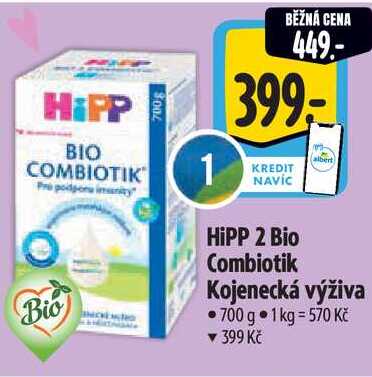 HiPP 2 Bio Combiotik Kojenecká výživa, 700 g