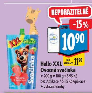 Hello XXL Ovocná svačinka, 200 g