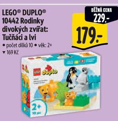LEGO® DUPLO® 10442 Rodinky divokých zvířat: Tučňáci a lvi 