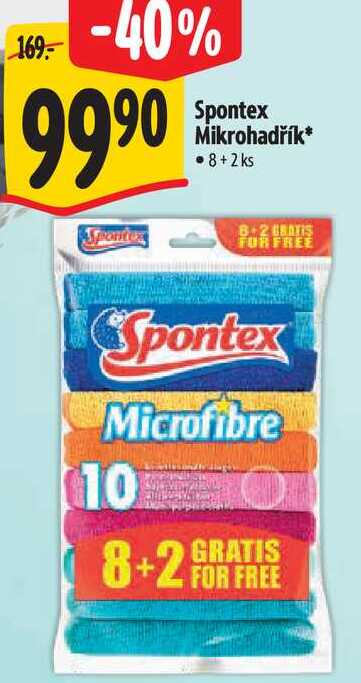 Spontex Mikrohadřík, 8+2 ks