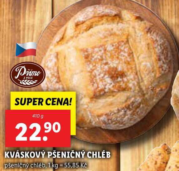 KVÁSKOVÝ PŠENIČNÝ CHLÉB, 410 g