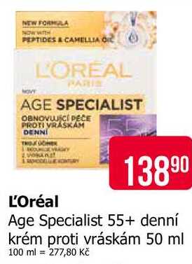 L'Oréal Age Specialist 55+ denní krém proti vráskám 50 ml 