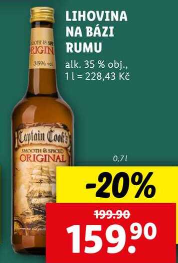 LIHOVINA NA BÁZI RUMU, 0,7 l