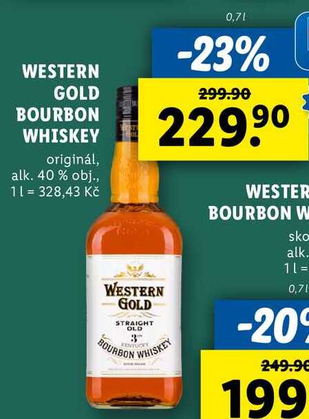 WESTERN GOLD BOURBON WHISKEY, 0,7 l