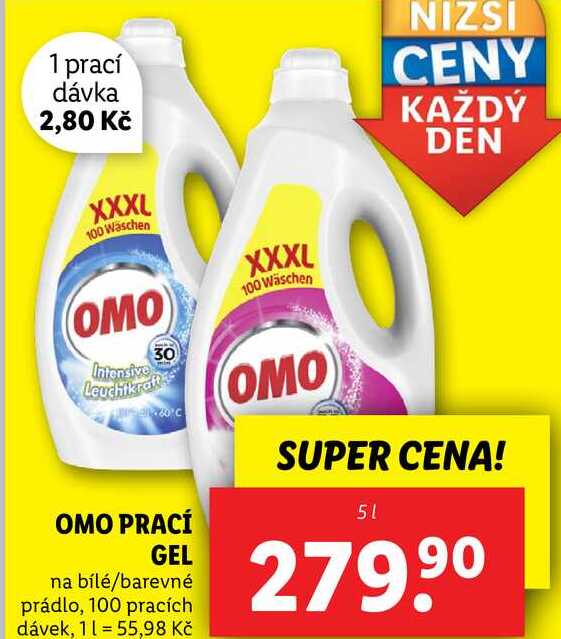 OMO PRACÍ GEL, 5 l