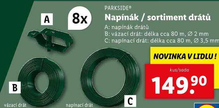 Napínák/sortiment drátů