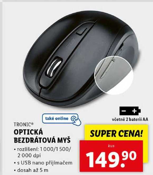 OPTICKÁ BEZDRÁTOVÁ MYŠ 