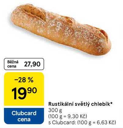 Rustikální světlý chlebík, 300 g  