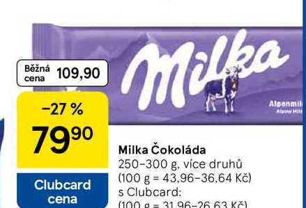 Milka Čokoláda, 250-300 g, více druhů  