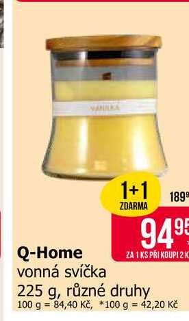 Q-Home vonná svíčka 225 g, různé druhy 