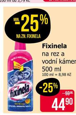 Fixinela na rez a vodní kámen 500 ml 