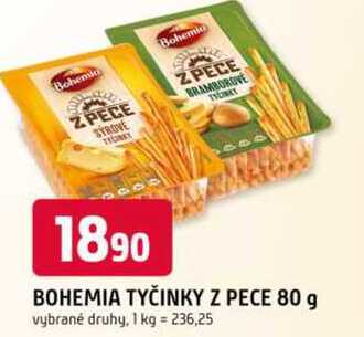 BOHEMIA TYČINKY Z PECE 80 g