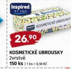 Inspired BY YOU KOSMETICKÉ UBROUSKY 2vrstvé 150 ks 