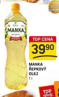 MANKA ŘEPKOVÝ OLEJ 1l