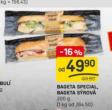 BAGETA SPECIAL, BAGETA SÝROVÁ 200 g