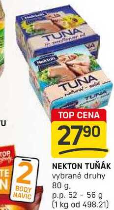 NEKTON TUŇÁK vybrané druhy 80 g. p.p. 52-56 g