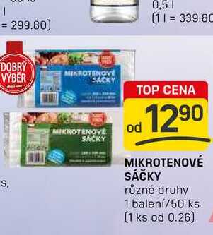 MIKROTENOVÉ SÁČKY různé druhy 1 balení/50 ks 