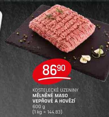 MĚLNĚNÉ MASO VEPŘOVÉ A HOVĚZÍ 600 g