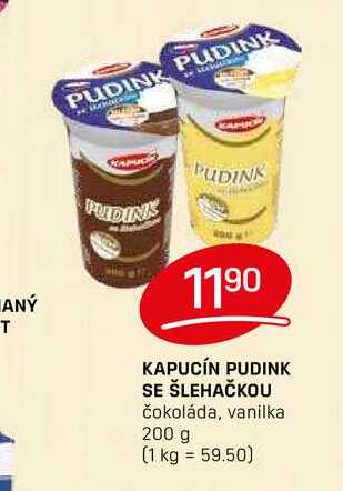 KAPUCÍN PUDINK SE ŠLEHAČKOU čokoláda, vanilka 200 g