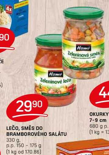 LEČO, SMĚS DO BRAMBOROVÉHO SALÁTU 330 g. p.p. 150 - 175 g (1 kg od 170.86)