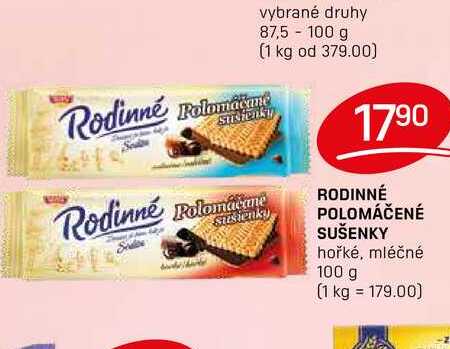 RODINNÉ POLOMÁČENÉ SUŠENKY hořké, mléčné 100g