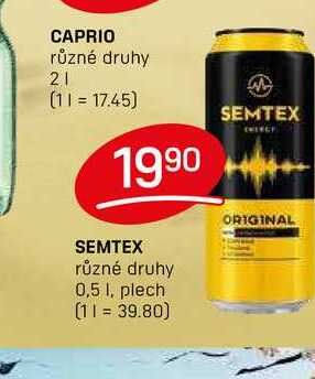 SEMTEX různé druhy 0,5l, plech 