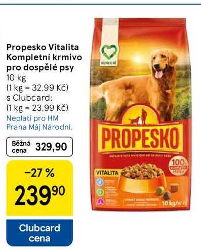 Propesko Vitalita Kompletní krmivo pro dospělé psy, 10 kg  