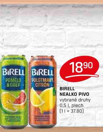 BIRELL NEALKO PIVO vybrané druhy 0,5 1, plech 