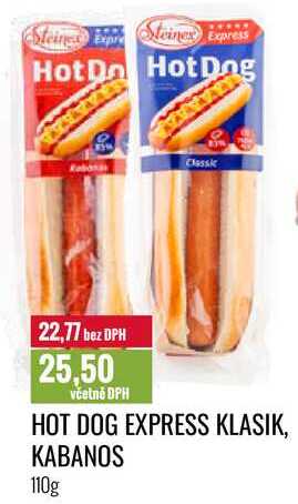 HOT DOG EXPRESS KLASIK, KABANOS 110g 