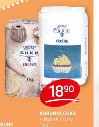KORUNNÍ CUKR vybrané druhy 1 kg 