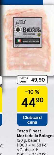 Tesco Finest Mortadella Bologna, 120 g, balená  