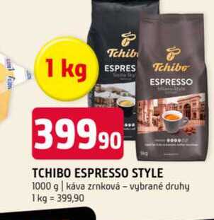 Tchibo Espresso style 1000g, vybrané druhy