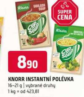 Knorr instantní polévka 16-21g vybrané druhy