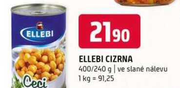 Ellebi cizrna 400/240 g ve slané nálevu 