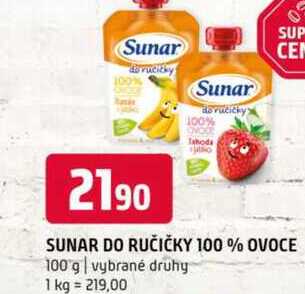 Sunar do ručičky 100% ovoce 100 g vybrané druhy 