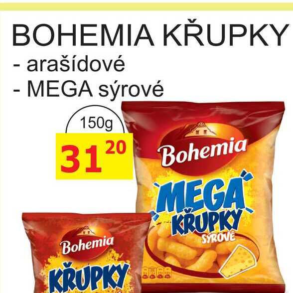 BOHEMIA KŘUPKY - arašídové 150g