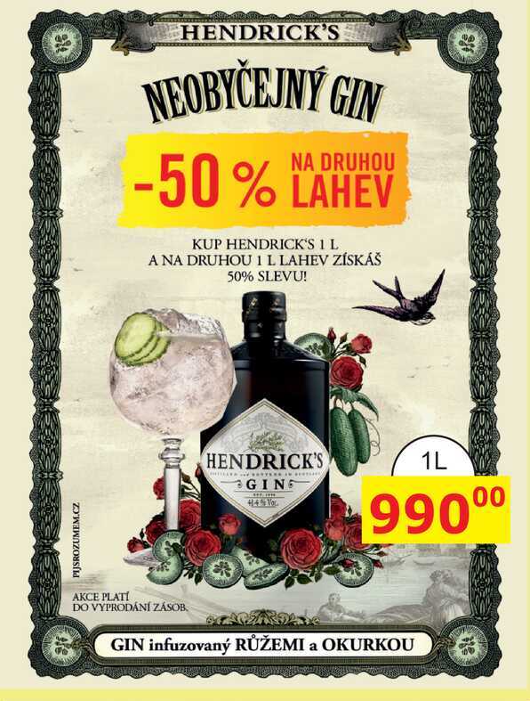 HENDRICK'S gin 1l