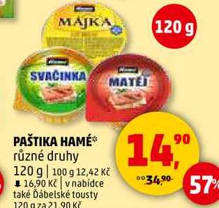 PAŠTIKA HAMÉ různé druhy, 120 g  