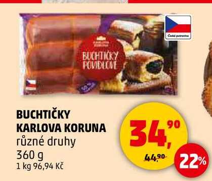 BUCHTIČKY KARLOVA KORUNA různé druhy, 360 g 